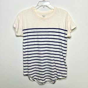 Madewell Women's Whisper Cotton Crewneck Tee, Nautical Stripe, Size Small